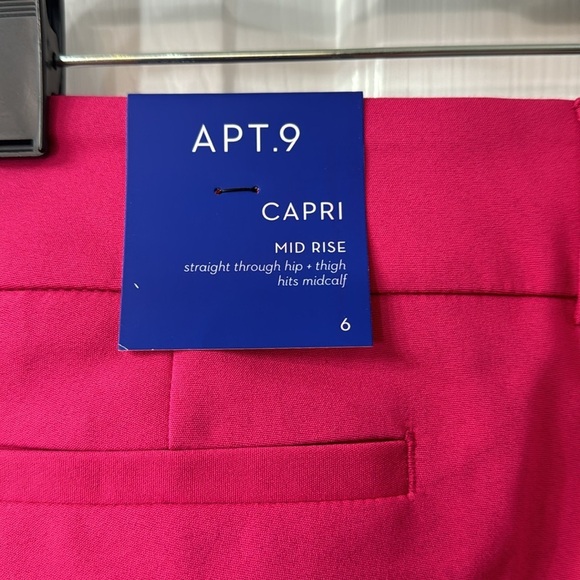 NWT Apt. 9 pink capri pants - Picture 5 of 7